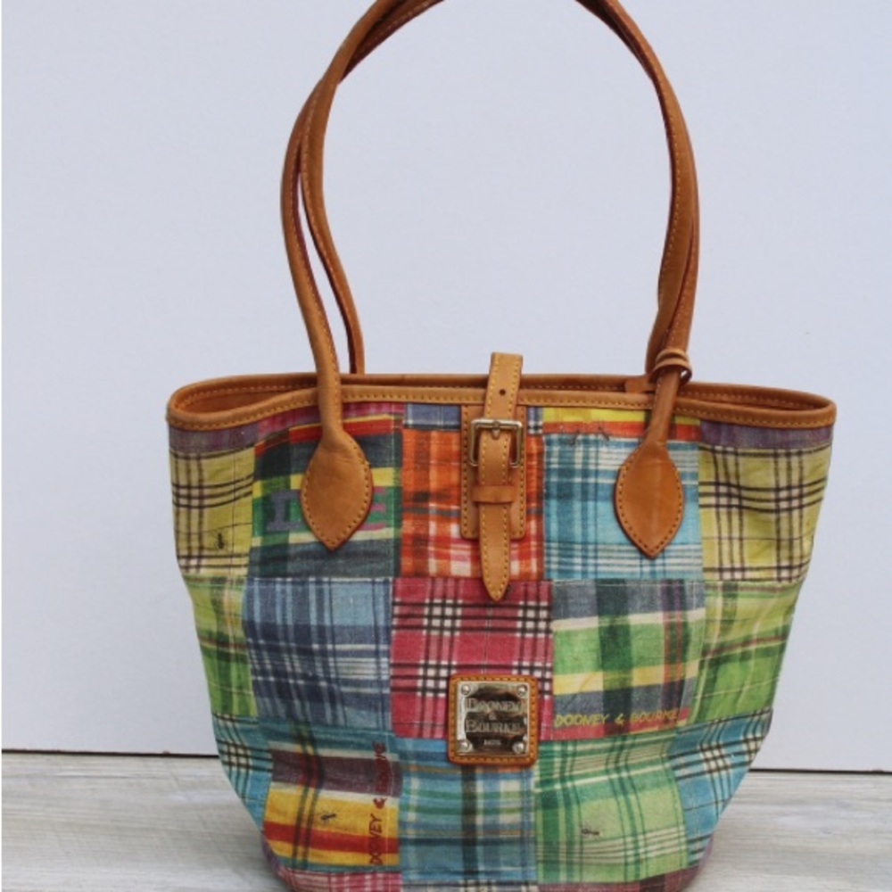 Dooney & Bourke Multicolor Plaid Tote Bag